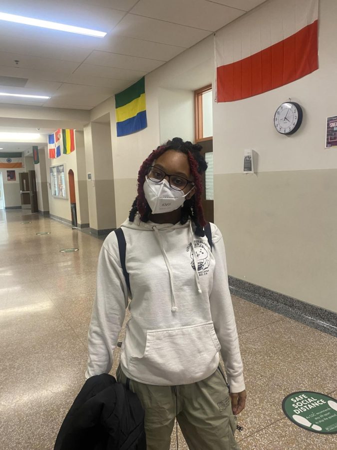 In a chill moment in the hallway, sophomore Iyana Trevor Smith says she feels 50/50 about her safety.