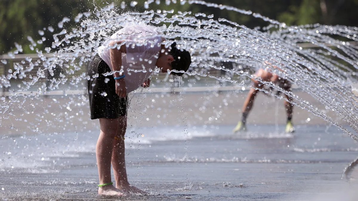 People seek relief from extreme heat at a D.C. cooling center